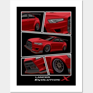 Mitsubishi Lancer EVO X, JDM Car Posters and Art